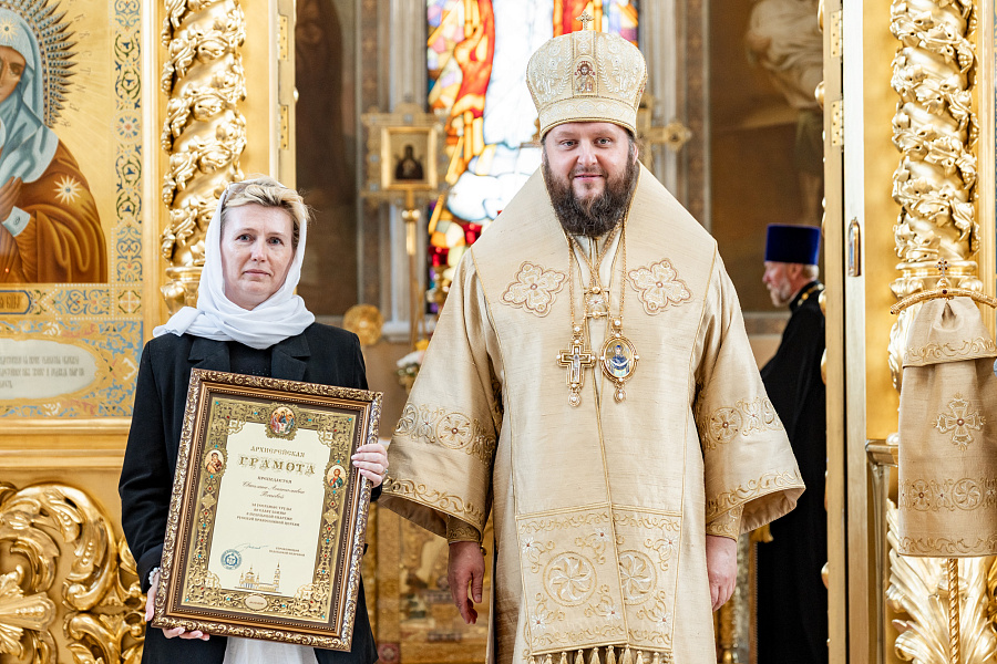 Божественная литургия в соборе Всемилостивого Спаса Вознесенской Давидовой пустыни
